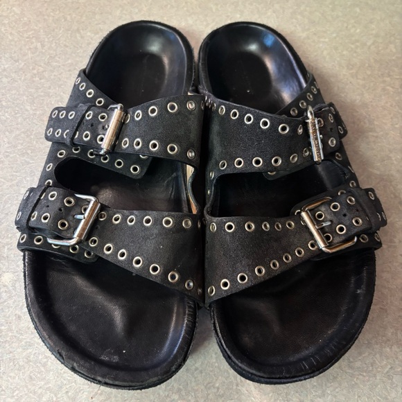 Isabel Marant Loved Lennyo Suede Quiet Luxury Preppy Coastal Boho Sandal 10 - Picture 1 of 12